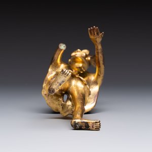 A Chinese gilt bronze figure of a birdman, probably Han — photo 7