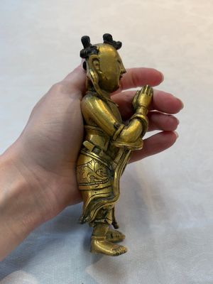 A Chinese gilt-bronze figure of Sudhana, 16/17th C. — 照片 4