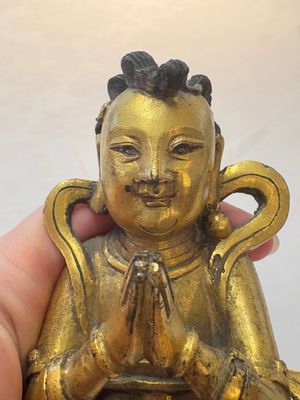 A Chinese gilt-bronze figure of Sudhana, 16/17th C. — 照片 9