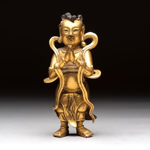 A Chinese gilt-bronze figure of Sudhana, 16/17th C. — 照片 2
