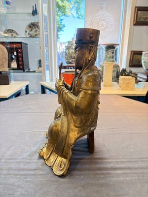 A Chinese gilt-bronze figure of Wenchang Wang, possibly Ming — 照片 2