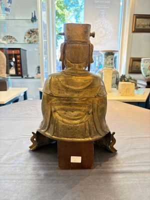 A Chinese gilt-bronze figure of Wenchang Wang, possibly Ming — 照片 3