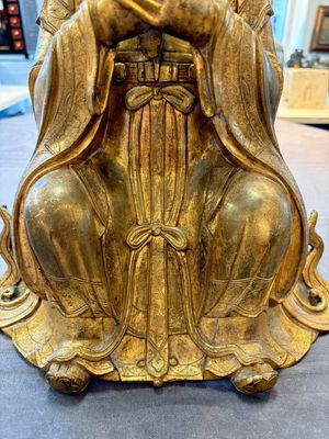 A Chinese gilt-bronze figure of Wenchang Wang, possibly Ming — 照片 6