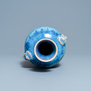 A Chinese gilt bronze-mounted flambé-glazed vase, 18/19th C. — photo 5