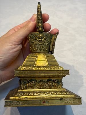 A Chinese gilt-copper stupa, Qing — photo 11