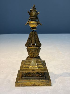 A Chinese gilt-copper stupa, Qing — photo 3