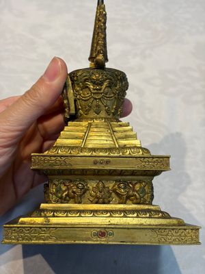 A Chinese gilt-copper stupa, Qing — photo 8