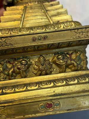A Chinese gilt-copper stupa, Qing — photo 9