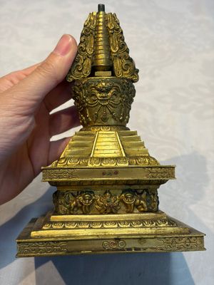 A Chinese gilt-copper stupa, Qing — photo 10