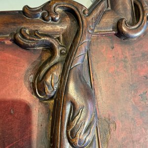 A Chinese gilt-decorated black-red-lacquered huali wooden 'Hui Su Xin 會素心' plaque, Kangxi mark and possibly of the period — 照片 17