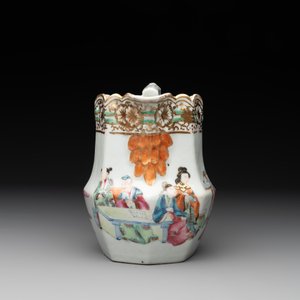 A Chinese gilt-decorated Canton famille rose ewer with figural design, 19th C. — photo 2