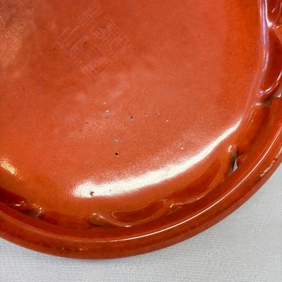 A Chinese gilt-decorated coral-red-glazed stand — photo 13