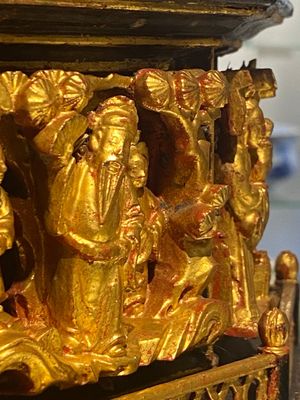 A Chinese gilt lacquer altar piece or 'chanab' for the Straits or Peranakan market, 19/20th C. — 照片 4