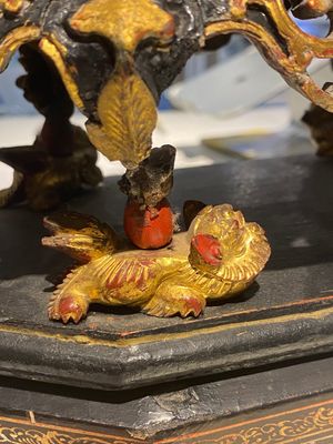 A Chinese gilt lacquer altar piece or 'chanab' for the Straits or Peranakan market, 19/20th C. — 照片 7