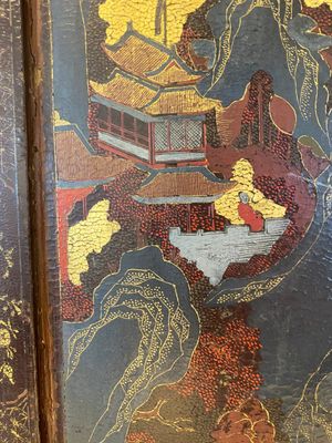 A Chinese gilt-lacquered and painted wooden table screen, Shanxi, 16/17th C. — 照片 11