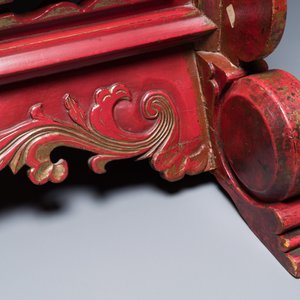 A Chinese gilt-lacquered and painted wooden table screen, Shanxi, 16/17th C. — 照片 12