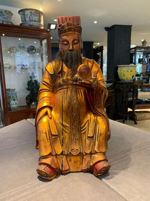 A Chinese gilt-lacquered figure of the star god Lu 祿, 19th C. — photo 2