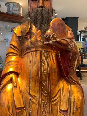 A Chinese gilt-lacquered figure of the star god Lu 祿, 19th C. — photo 4