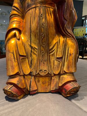 A Chinese gilt-lacquered figure of the star god Lu 祿, 19th C. — photo 5