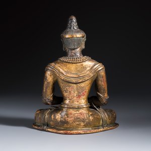 A Chinese gilt-lacquered wooden Bodhisattva  — photo 5