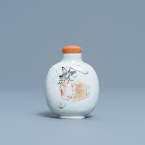 A Chinese 'grasshopper' snuff bottle, Daoguang mark and of the period — 照片 1