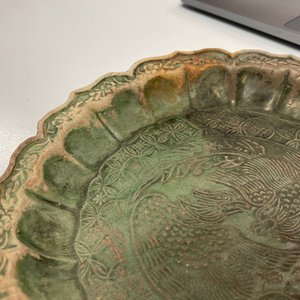 A Chinese green-glazed lotus-shaped 'phoenix' dish, Yuan — photo 8