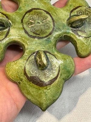 A Chinese green-glazed marbled dish, probably Tang — photo 11