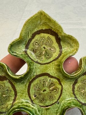 A Chinese green-glazed marbled dish, probably Tang — photo 4