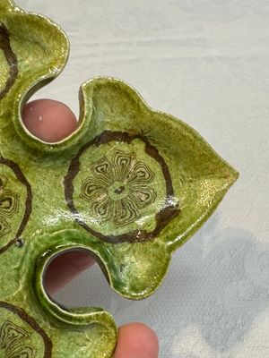 A Chinese green-glazed marbled dish, probably Tang — photo 5