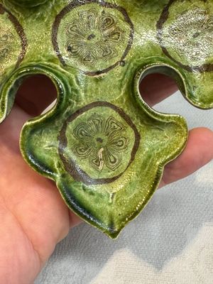 A Chinese green-glazed marbled dish, probably Tang — photo 6