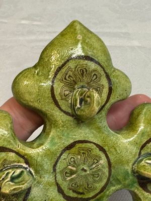 A Chinese green-glazed marbled dish, probably Tang — photo 8