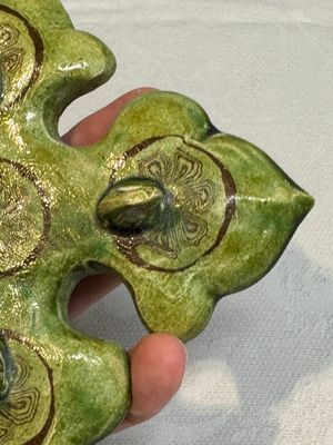 A Chinese green-glazed marbled dish, probably Tang — photo 10