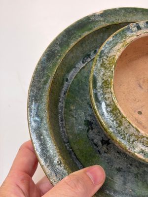 A Chinese green-glazed pottery 'Boshanlu' stemmed censer and cover, Han — photo 11