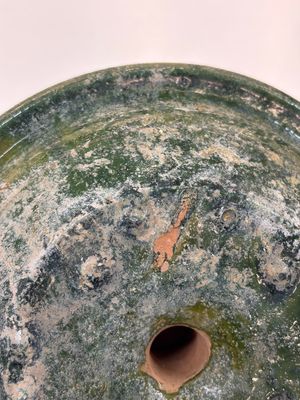 A Chinese green-glazed pottery 'Boshanlu' stemmed censer and cover, Han — photo 18