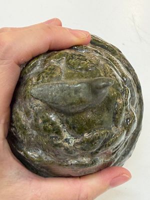 A Chinese green-glazed pottery 'Boshanlu' stemmed censer and cover, Han — photo 7