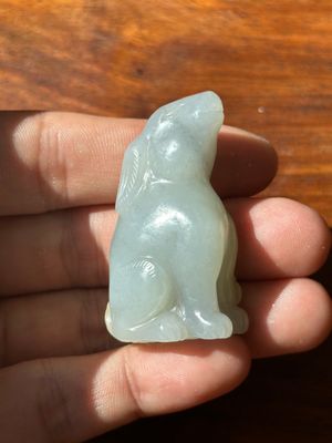 A Chinese grey jade carving of a hare, Qing — 照片 3