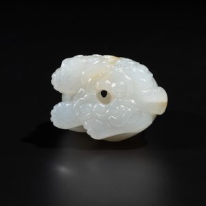 A Chinese grey jade carving of a hare, Qing — 照片 7