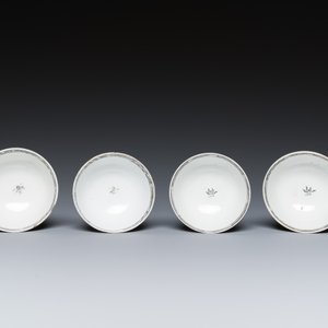 A Chinese grisaille 11-piece tea service with a European lady with a child, Qianlong — 照片 14
