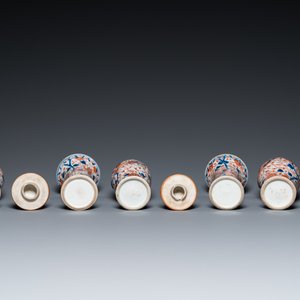 A Chinese grisaille garniture of five 'phoenix' vases, Kangxi/Yongzheng — 照片 6