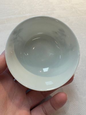 A Chinese grisaille 'Haarlem, Leersum and Liesveld' cup and saucer, Qianlong — photo 5