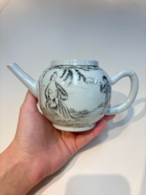 A Chinese grisaille semi-erotic 'La Nourriture' nine-piece tea service, Qianlong — foto 2