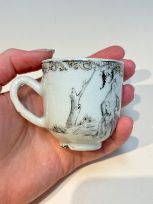 A Chinese grisaille semi-erotic 'La Nourriture' nine-piece tea service, Qianlong — foto 24