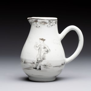 A Chinese grisaille semi-erotic 'La Nourriture' nine-piece tea service, Qianlong — foto 12