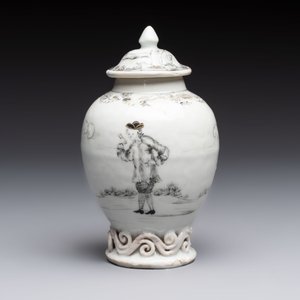 A Chinese grisaille semi-erotic 'La Nourriture' nine-piece tea service, Qianlong — photo 18