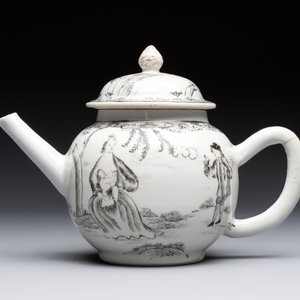 A Chinese grisaille semi-erotic 'La Nourriture' nine-piece tea service, Qianlong — photo 22