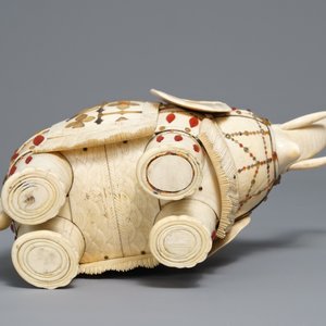 A Chinese hardstone-inlaid ivory model of an elephant, late 19th C. — 照片 6