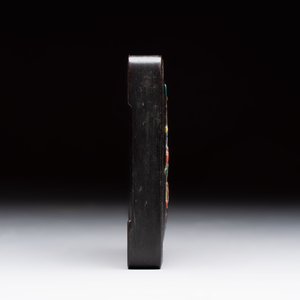 A Chinese hardstone, mother-of-pearl and silver embellished zitan box, Zhou Zhi 周製 mark, 18th C. — photo 4