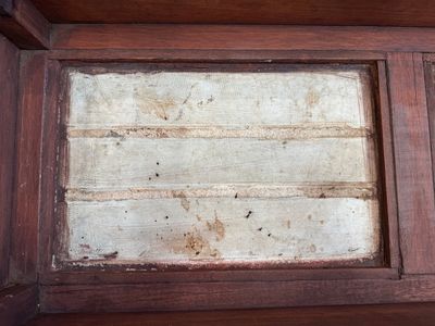 A Chinese hardwood low table with two famille rose plaques, Republic — photo 12