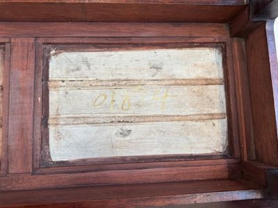 A Chinese hardwood low table with two famille rose plaques, Republic — photo 13