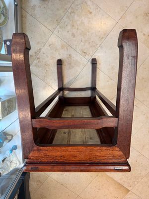 A Chinese hardwood low table with two famille rose plaques, Republic — photo 18